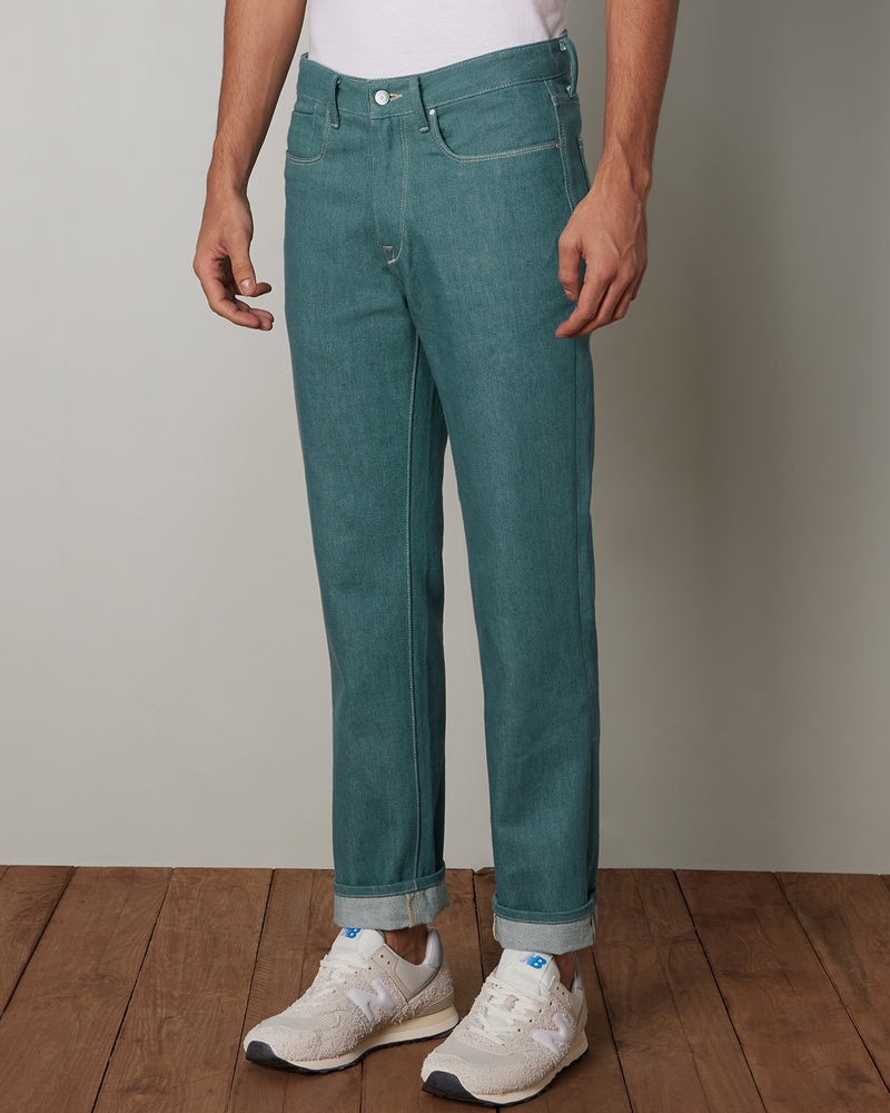 Japanese Jade Green Rigid Jeans