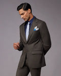 The Windsor Melange Suit - Brown