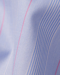Oberon Twill Striped Shirt - Blue & Pink