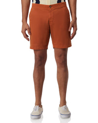 Urban Stretch Washed Shorts - Rust