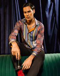 Bellini Vegan Silk Floral Printed Shirt - Multi