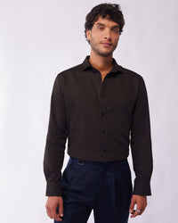 Cotton Linen Shirt - Dark Grey - Old