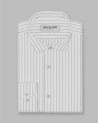 Creed Twill Striped Shirt - Grey & White