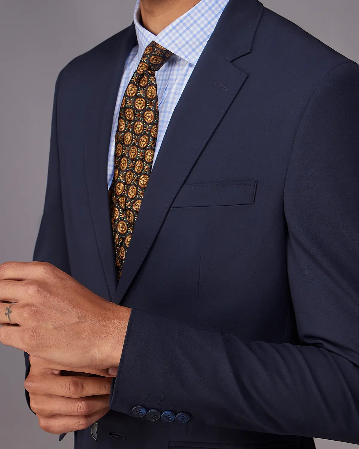 The Flux 4-Way Stretch Suit - Navy
