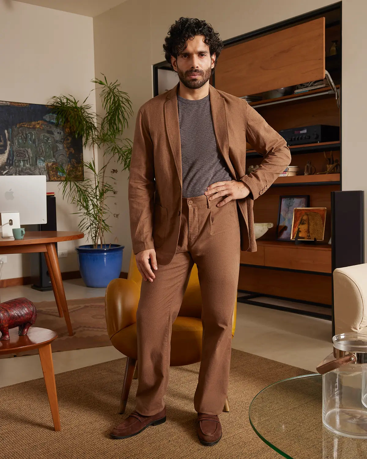The Riviera Soft Tailored Suit - Brown