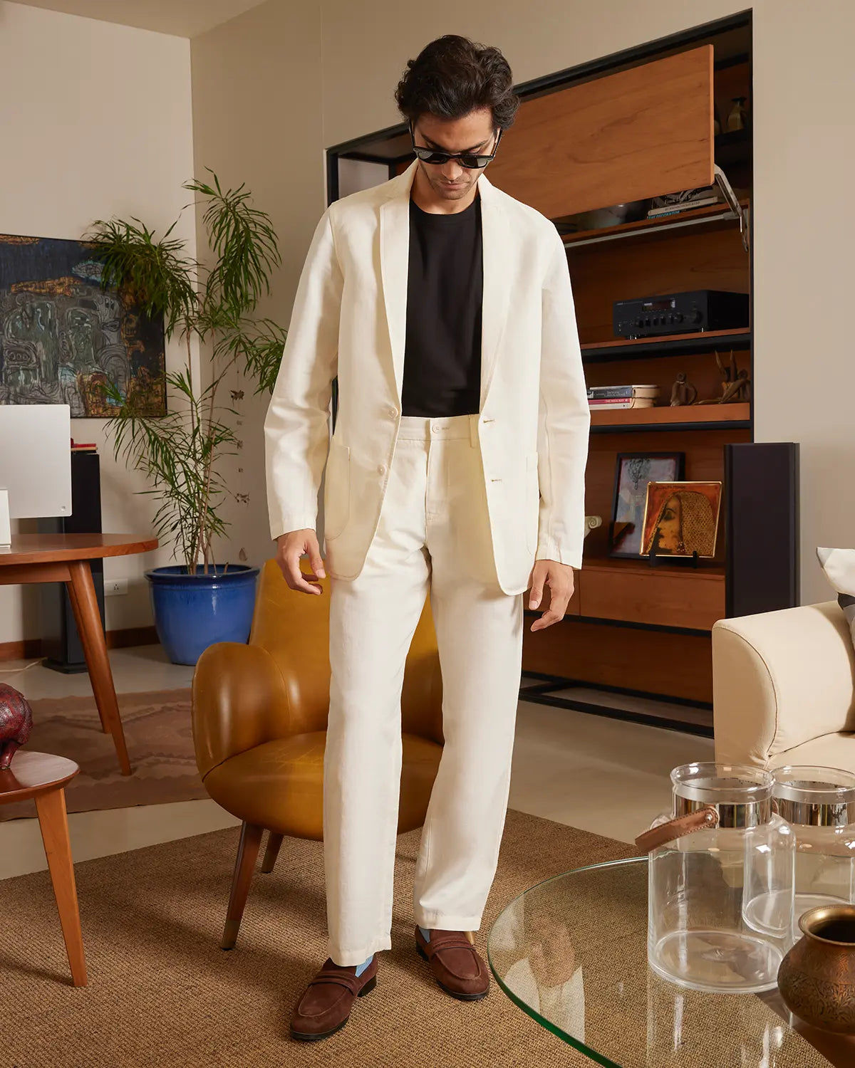 The Bellagio Soft Tailored Suit - Ecru