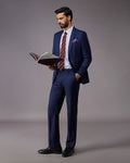 The Exquisite Blended Wool Suit - Navy