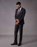 The Exquisite Blended Wool Suit - Dark Grey