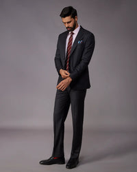 The Exquisite Blended Wool Suit - Dark Grey