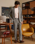 The Sorrento Striped Soft Tailored Suit - Grey