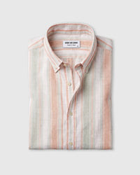 Rust & Green Striped Shirt