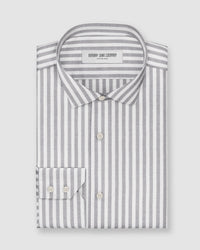 Barrow Herringbone Striped Shirt - Grey