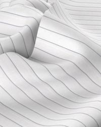 Langmere Twill Striped Shirt - White & Grey