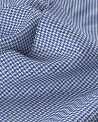 Giza Cotton Houndstooth Shirt - Blue