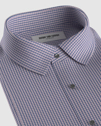 Eris Oxford Checked Shirt - Navy & Pink