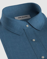 Japanese Cotton Shirt - Mid Blue