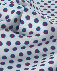 Polka Dot Printed Shirt - Mauve & Blue