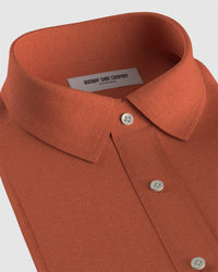 100% Linen Shirt - Rust