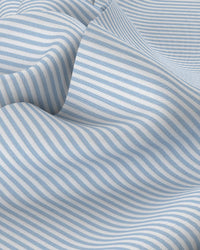 Giza Cotton Bengal Striped Shirt - Light Blue