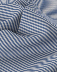 Giza Cotton Bengal Striped Shirt - Dark Blue