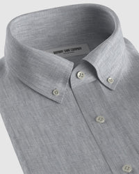 Soft Washed Linen Shirt - Light Grey