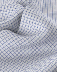 Giza Cotton Graph Checked Shirt - Dark Blue