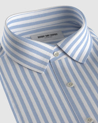 Marston Twill Striped Shirt - Blue & White