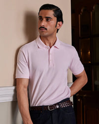 Signature Classic Button Polo - Pink