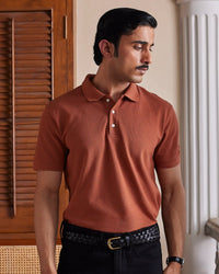Signature Classic Button Polo - Caramel