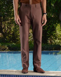 Seascape Linen Relaxed Pants - Brown