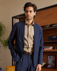 The Sorrento Striped Soft Tailored Blazer - Navy