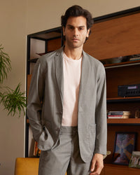 The Sorrento Striped Soft Tailored Blazer - Grey