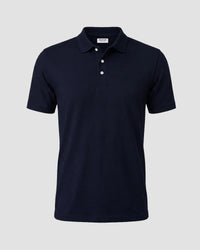 Signature Classic Button Polo - Navy