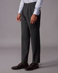 Trevano 4-Way Stretch Relaxed Neapolitan Dress Pants – Grey