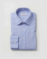 Manhattan Mid Blue & White Checked Shirt