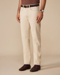 Canvas Ecru Mid-Rise Stretch Jeans
