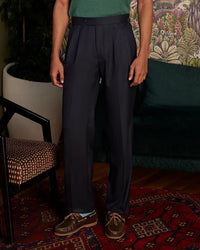 Cascade Relaxed Neapolitan Dress Pants – Black