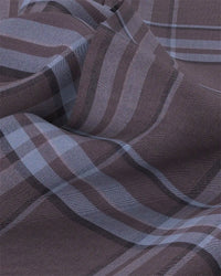 Cotton Poplin Checked Shirt - Brown