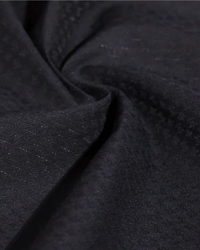 Cotton Blend Dobby Shirt - Black