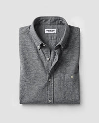 Black Melange Brushed Twill Shirt