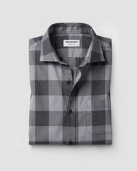 Grey Twill Checked Shirt