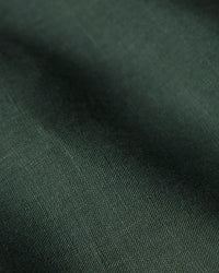 100% Linen Shirt - Dark Green