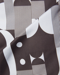 Line & Dot Printed Shirt - Brown & Grey