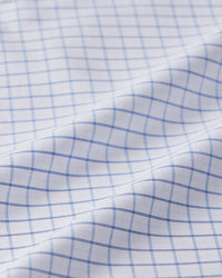 Cotton Checked Shirt - Blue & White