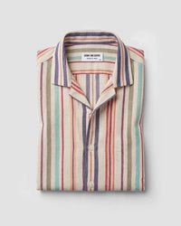 Multicoloured Dobby Striped Shirt
