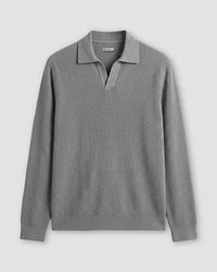 Vale Johnny Polo Sweater - Light Grey