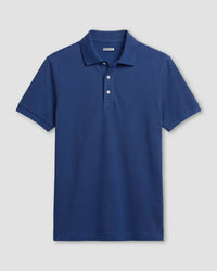 Signature Classic Button Polo - Mid Blue