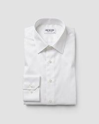 White Cotton Satin Shirt