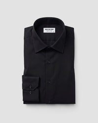 Black Smooth Cotton Poplin Shirt