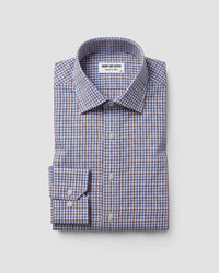 Manhattan Brown & Blue Twill Checked Shirt
